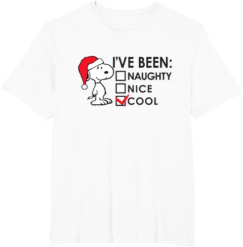 Vista 9 de Peanuts - Camiseta de Navidad fresca de Snoopy, Azul Blanco