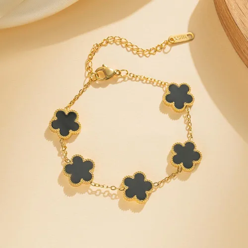 Vista 7 de Pulseras de oro para mujer - 4 piezas/3 piezas, juego de pulseras de tenis de 18K de oro chapado, elegantes pulseras de oro no manchadas de acero