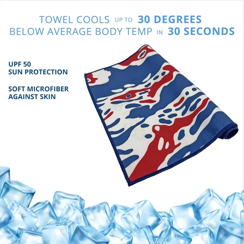 Vista 3 de FROGG TOGGS Chilly Pad Pro - Toalla de enfriamiento instantáneo de microfibra suave, lavable a máquina, 33 x 10.5 pulgadas Chemical-free