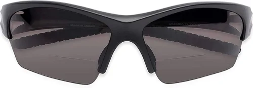 Vista 5 de The Benton - Lentes de sol bifocales de lectura, unisex, deportivos y envolventes alrededor de medio marco, para hombres y mujeres + 1.50 negro