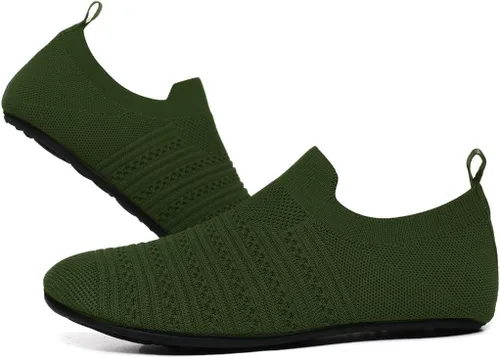 Vista 5 de QZKDM - Pantuflas ligeras antideslizantes para casa, para ponerse sin ayuda, para caminar descalzo, para ejercicio en casa y yoga, para hombres