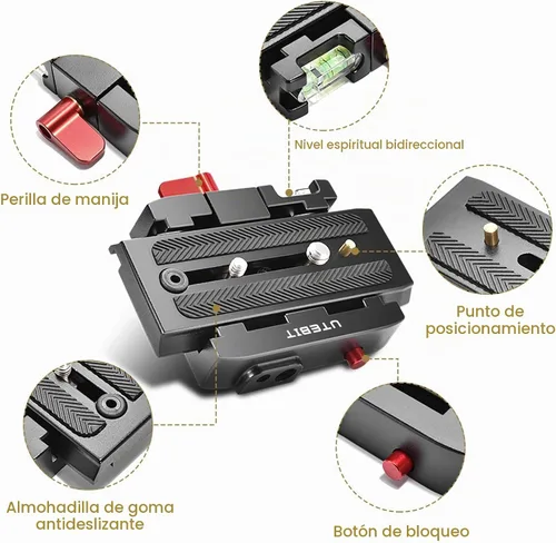 Vista 5 de UTEBIT P200 Placa de liberación rápida, compatible solo con Sony A6400 Manfrotto