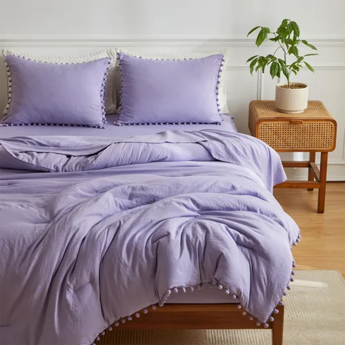 Vista 9 de IHOUSTRIY Juego de edredón rosa para niños, tamaño individual, cama en una bolsa, tamaño individual, 5 piezas para adolescentes y niñas