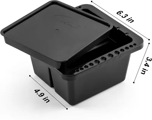 Vista 6 de MyLifeUNIT Limpiador de pinceles, soporte y organizadores para pinceles de pintura acrílica, acuarela y pinturas a base de agua (negro)