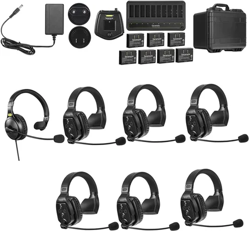 Vista 15 de Saramonic WiTalk-WT2D Full Duplex Wireless Intercom Headset System para 2 Personas 1.9GHz Comunicación Intercomunicador Auriculares con Estuche