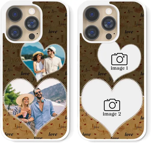 Vista 28 de Fundas de teléfono personalizadas Red Love You Imágenes empalmadas para iPhone 5 6 7 8 11 12 13 14 15 16 Pro Max Plus Mini X para Samsung S21 S22