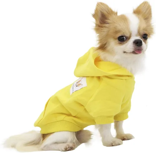 Vista 7 de LOPHIPETS Sudadera ligera de algodón para perros pequeños – Sudadera con capucha para chihuahuas, cachorros y razas juguetes - Gris/XS