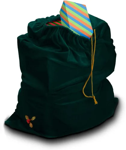 Vista 5 de Sunnywood Bolsa de regalo de Navidad de Papá Noel, 36 x 27 pulgadas, saco grande con cordón