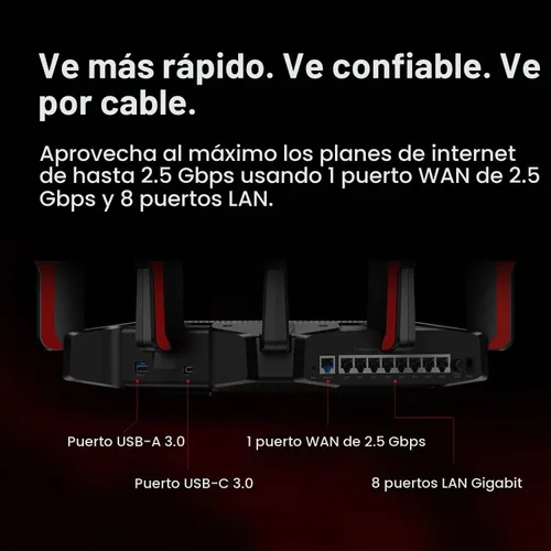Vista 4 de TP-Link Archer AX11000 - Enrutador Wi-Fi 6 de tres bandas