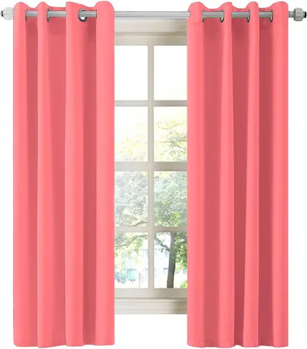 Vista 92 de LA PALMA Cortinas opacas con aislamiento térmico y ojales, para sala de estar, dormitorio, paquete de 2 paneles