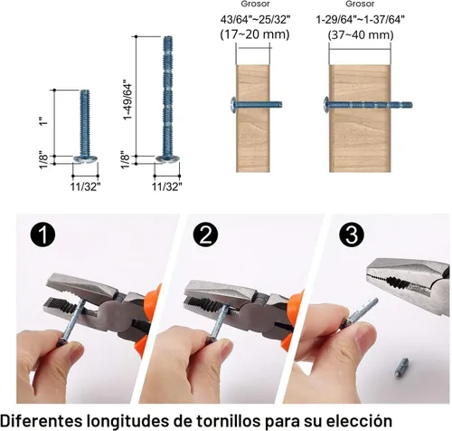 Vista 6 de Amerdeco 10-Pack Brushed Satin Nickel Cabinet Knobs & Pulls - 1-1/8 Inch Single Hole Square Drawer Handles for Bathroom Cabinets ZH0011 Níquel satín