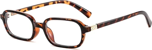Vista 11 de FEISEDY Gafas de luz azul de moda rectangulares para mujer, marcos pequeños retro vintage, gafas de moda de los 90 cuadradas B0255