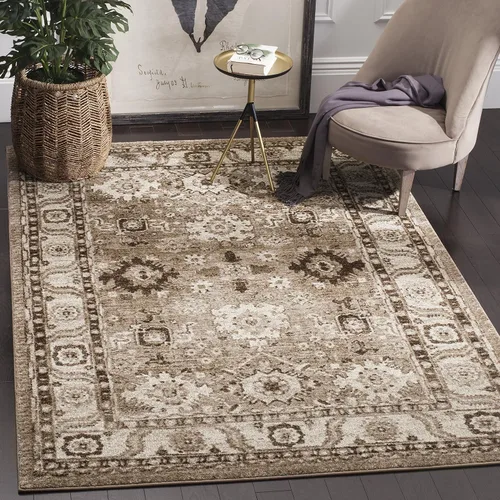 Vista 11 de SAFAVIEH Vintage Hamadan Collection - Alfombra de área de 2 pies 3 pulgadas x 4 pies, naranja y azul, diseño tradicional persa, no desprende pelusa