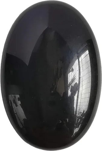 Vista 28 de Labradorita negra natural, bolsillo ovalado en la palma de la palma, cristal curativo para masaje, spa, piedra energética, cristal curativo