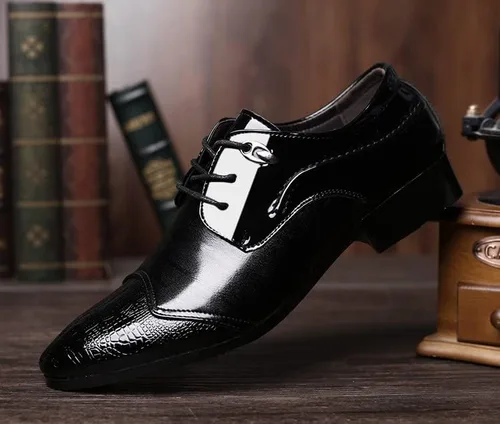 Vista 4 de ZGRZPMGR Zapatos de vestir para hombre zapatos de negocios para caminar zapatos casuales formales de cuero zapatos Oxford de moda para hombre