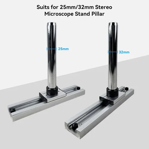 Vista 4 de Soporte articulado para microscopio, riel deslizante de brazo giratorio, base de riel resistente para banco de trabajo de escritorio, cámara