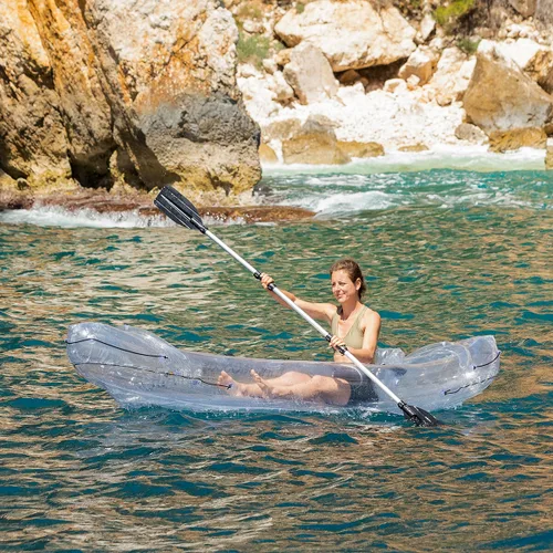Vista 4 de Kayak Hinchable Transparente con Accesorios Paros InnovaGoods 312 cm 2 plazas