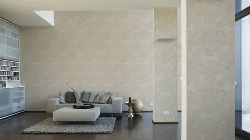 Vista 4 de CONCORD WALLCOVERINGS ™ Papel pintado moderno con textura, barroco, clásico, adorno, pared de vinilo decorativo, crema, blanco, 21 pulgadas x 33