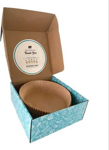 Vista 8 de Forro de papel desechable para freidora de aire, 200 unidades, antiadherente, impermeable, papel pergamino natural de grado alimenticio