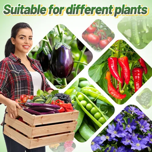 Vista 7 de ANPHSIN Jaula de tomate triangular resistente con bolsas de cultivo móviles de 7 galones, 3 juegos de macetas de enrejado de jardín de 47 pulgadas