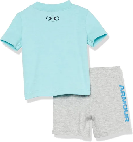 Vista 6 de Under Armour baby-boys 3-piece Set Bodysuit Graphic T-shirt and Shorts Crew Neckline