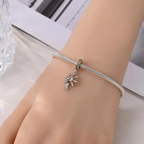 Vista 14 de KUNSIR Los abalorios se adaptan a pulseras Pandora para mujer, plata de ley 925, cuentas colgantes de joyería para niñas, dijes de feliz cumpleaños