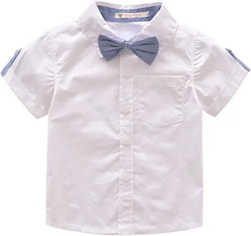 Vista 3 de Conjunto de trajes de verano para bebés y niños pequeños, pantalones cortos con pechera