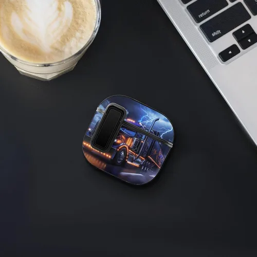 Vista 7 de Truck Thunder - Funda divertida compatible con AirPods 4 con bloqueo automático