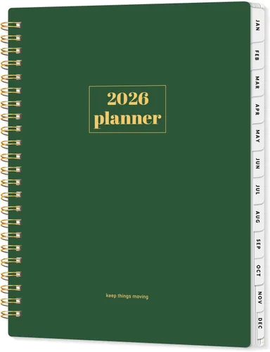Vista 17 de SUNEE Agenda 2026, agenda semanal y mensual, enero de 2026 a diciembre de 2026, agenda diaria con pestañas, páginas de notas, encuadernación en Negro