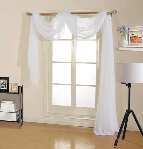 Vista 11 de Decotex - Bufanda de gasa transparente de calidad premium para diseños de hogar y eventos