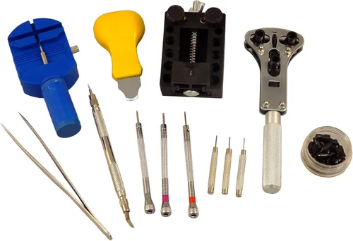 Vista 5 de BlueDot Trading Kit de herramientas de reparación personal o aficionado de 16 piezas, fácil de usar, para ajuste de eslabones de correa de reloj