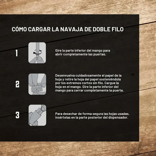 Vista 8 de Wilkinson Sword Maquinilla de afeitar de seguridad de doble filo, 1 mango Mango de metal largo de alta calidad, cuchillas de acero inoxidable