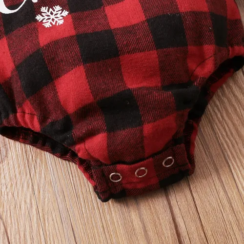 Vista 7 de Baby Girls Christmas Dress with Bow Headband Red Plaid Dress Long Sleeve Tulle Tutu Princess Party Dress Winter Clothes