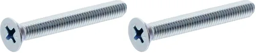 Vista 4 de Hillman Tornillos Phillips de cabeza plana galvanizados para madera #6-32 x 3" Rosca de longitud completa, asientos al ras, la transmisión centra