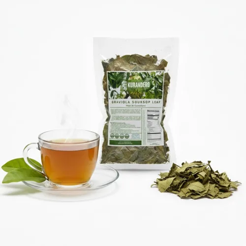 Vista 5 de KURANDERO Té de hoja de guanábana Graviola (Hoja de Guanabana) – 5 oz (141g) – Hojas secas 100% naturales premium – Producto de México – Vegano
