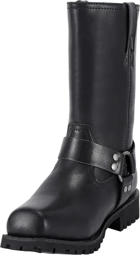 Vista 6 de Botas de motocicleta para hombre, impermeables, de piel sintética, botas de media pantorrilla para hombres