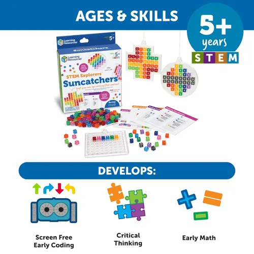 Vista 5 de Learning Resources STEM Explorers Suncatchers - 433 piezas, a partir de 5 años, ciencia para niños, juguetes de construcción, proyectos STEM