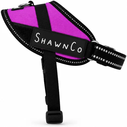 Vista 17 de ShawnCo Essential Pro - Arnés para perro, chaleco sin tirones para mascotas con 3 clips para correa y parches laterales removibles y reflectantes