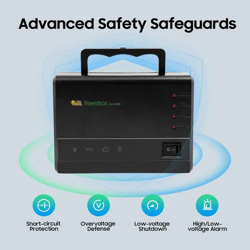 Vista 7 de 15W Solar Power Inverter 12V with 4 LED Bulbs and Solar Panel