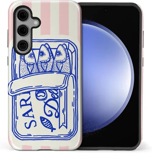Vista 94 de Funda compatible con Samsung Galaxy S23, funda híbrida de protección rígida de 2 capas, a prueba de golpes, funda protectora resistente para Lata