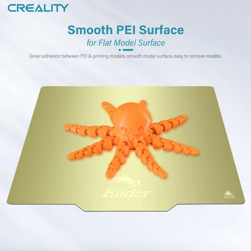 Vista 3 de Creality Placa de construcción oficial Ender 3, 235x235mm. Placa de cama magnética de doble cara con superficie lisa + texturizada, flexible