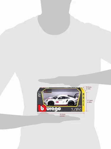 Vista 7 de Bburago Porsche 911 RSR GT - Coche coleccionable fundido a presión a escala 1:24