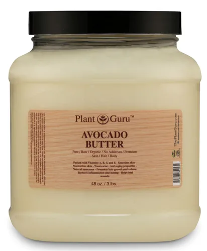 Vista 5 de Mantequilla corporal de aguacate, 4 onzas, 100% pura cruda, fresca, natural, prensada en frío. Piel, cabello, crema hidratante de uñas, cremas