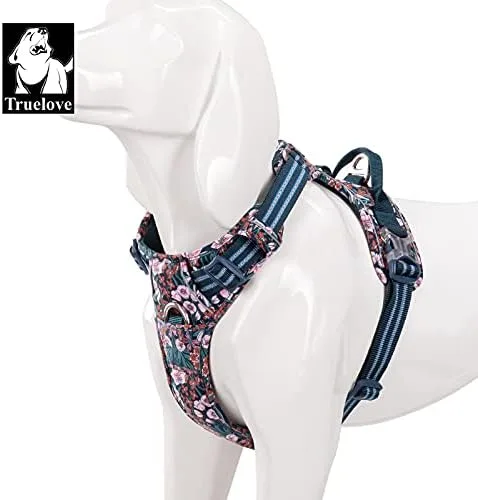 Vista 4 de WINHYEPET True Love TLH56555 - Arnés para perro sin tirones, tela de algodón transpirable y reflectante suave, ajustable para correr y caminar