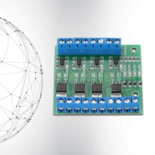 Vista 7 de Hilitand 4-Channel MOSFET PWM 3-20V a 3.7-27VDC 10A Módulo Controlador PLC Amplificador