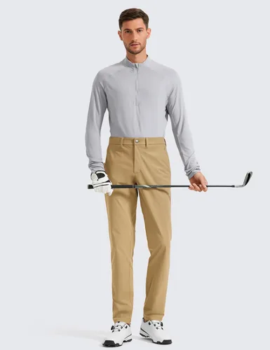 Vista 3 de CRZ YOGA - Pantalones de golf cómodos para hombre, para usar todo el día, 303234 pulgadas, secado rápido, ligeros, con bolsillos, casuales