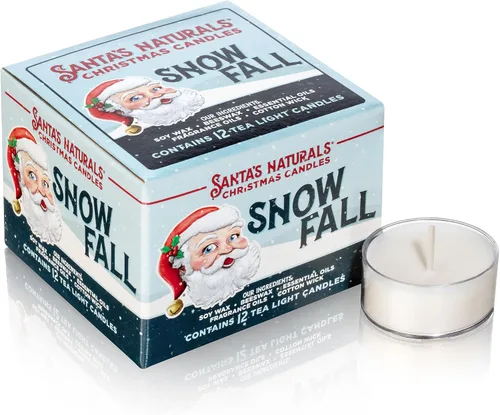 Vista 17 de Santa's Naturals Paquete de Velas Mini de Navidad, Abeto Fraser, Aromas de Bayas de Invierno y Caída de Nieve, Cera de Soja y Cera de Abeja, 14