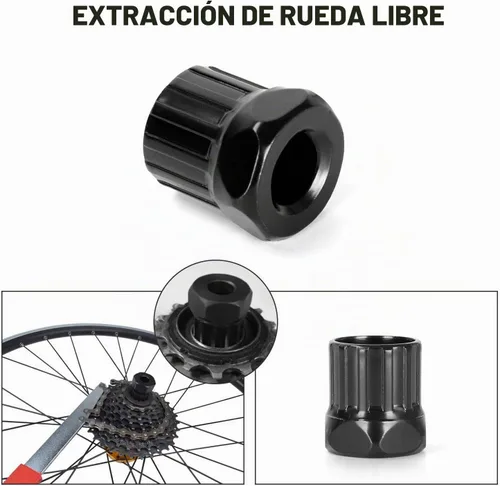 Vista 3 de Odoland Kit de herramientas de reparación de bicicletas, incluyendo extractor de manivela de bicicleta con llave inglesa/llave de 0.630 in