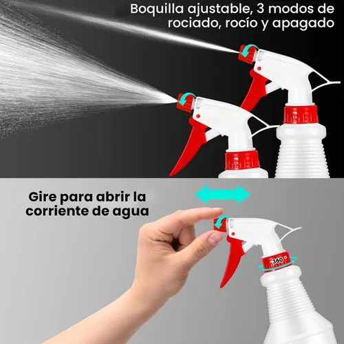 Vista 3 de Sabary - Paquete de 18 botellas de aerosol a granel, plástico de 16 onzas, vacías, transparentes