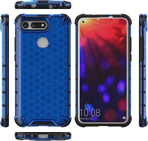 Vista 224 de Pzwoxukhov Funda compatible con Huawei Nova 3i, compatible con Huawei P Smart+ 2018 Honeycomb Anti-Drop Shock-Absorbing Case Negro
